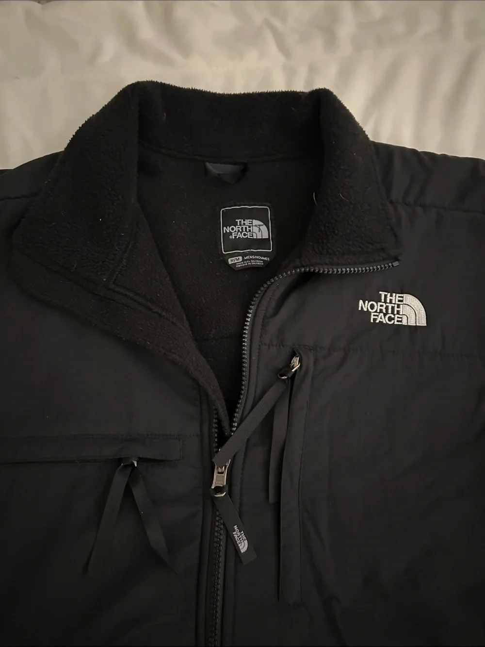 The North Face Men’s Black Fleece & Nylon Panel Jacket Sz:M